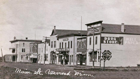 Main Street, Warroad Minnesota, 1910's
