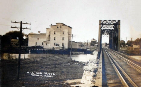 Mill and Bridge, Windom Minnesota, 1910's