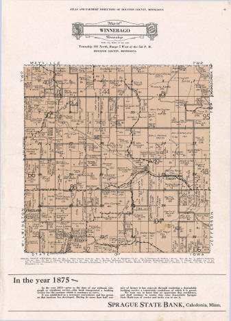 Plat map of Winnebago Township in Faribault County, Minnesota, 1931