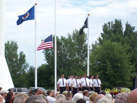 Memorial Day ceremony, Winnebago Minnesota, 2013