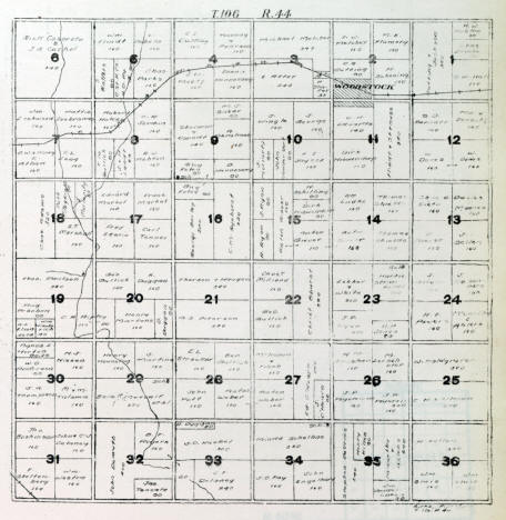 Plat map of Burke Township in Pipestone County Minnesota, 1916