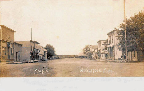 Main Street, Woodstock Minnesota, 1907