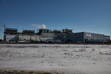 The JBS pork processing plant in Worthington Minnesota, 2020