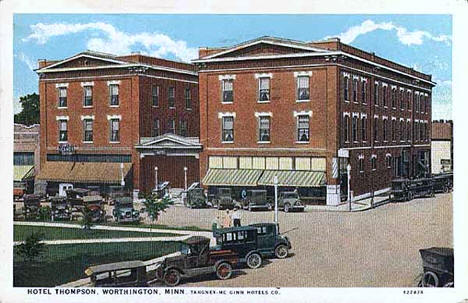 Hotel Thompson, Worthington Minnesota, 1925