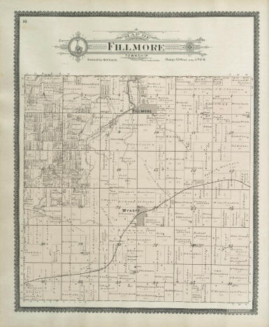 Plat map of Fillmore Township in Fillmore County Minnesota, 1896