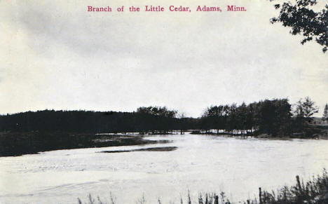 Branch of the Little Cedar River, Adams, Minnesota, 1910s