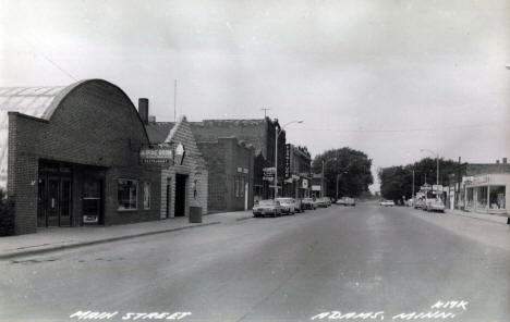 Main Street, Adams, Minnesota, 1960s