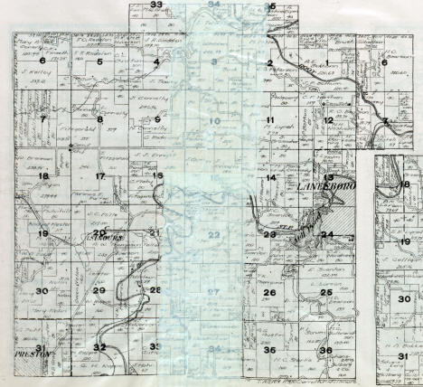 Plat map of Carrollton Township in Fillmore County, Minnesota, 1916