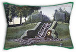 Two Images of Como Park in St. Paul Minnesota Spun Polyester Lumbar Pillow