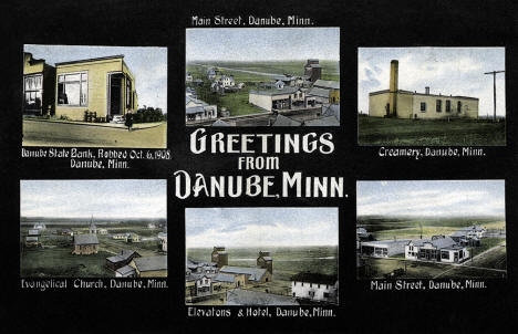 Multiple Views of Danube, Minnesota, 1910s