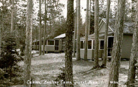 Cabins at Mantrap Camp, Dorset, Minnesota, 1940s