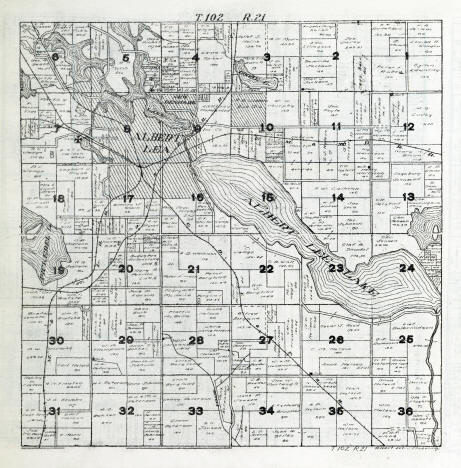 Plat map of Albert Lea Township in Freeborn County, Minnesota, 1916