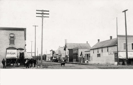 Street scene, Hallock, Minnesota, 1906