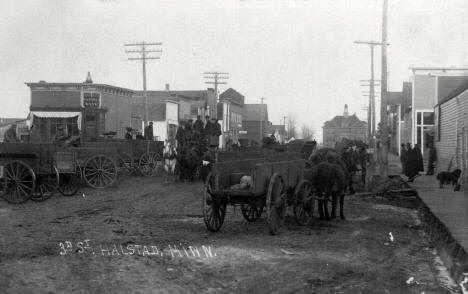 Third Street, Halstad, Minnesota, 1907
