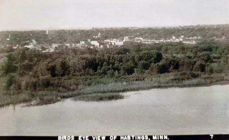 Birds eye view, Hastings, Minnesota, 1940s