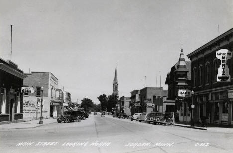 Main Street looking North, Jordan, Minnesota, 1940s