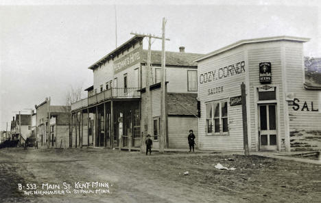 Main Street, Kent, Minnesota, 1910s