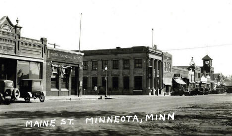Street scene, Minneota, Minnesota, 1929