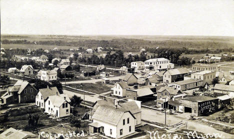 Birds-eye View, Mora, Minnesota, 1909 