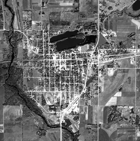 Aerial photo, Mora, Minnesota, 1965