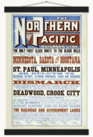Northern Pacific Railroad Poster 1877 Premium Matte Paper Poster & Hanger