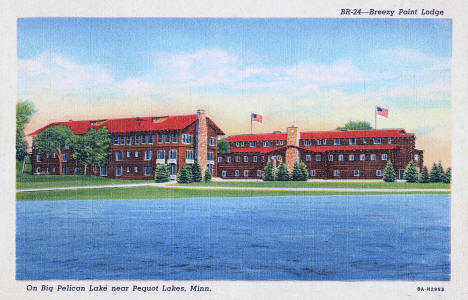 Breezy Point Lodge on Big Pelican Lake near Pequot Lakes, Minnesota, 1938