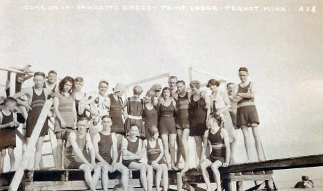 Come On In, Fawcett's Breezy Point Resort, Pequot, Minnesota, 1930s
