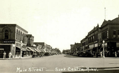 Main Street, Sauk Centre, Minnesota, 1930s