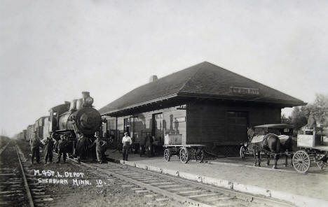 M&StL Railway Depot, Sherburn, Minnesota, 1915