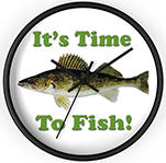 It's Time To Fish Wall Clock