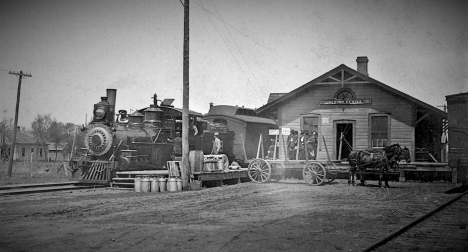Vernon Center train depot, Vernon Center Minnesota, 1910's