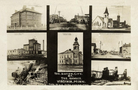 Multiple views, Virginia, Minnesota, 1910
