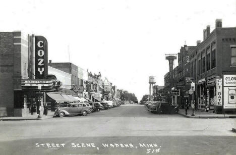 Street scene, Wadena, Minnesota, 1936