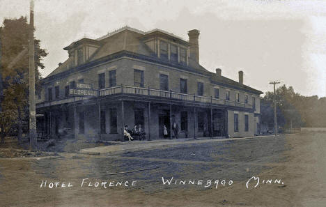Hotel Florence in Winnebago, Minnesota, 1908