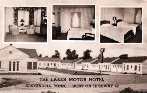 Lakes Motor Hotel, Alexandria, Minnesota, 1940s