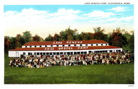 Full Gospel Camp on Lake Geneva, Alexandria, Minnesota, 1920s