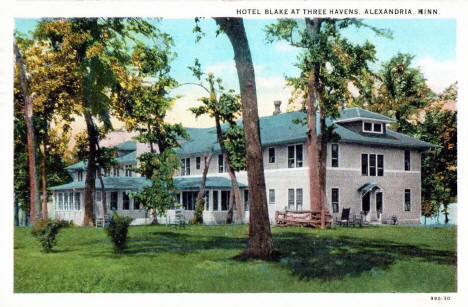 Hotel Blake at Three Havens, Alexandria, Minnesota, 1932