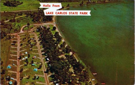 Campground at Lake Carlos State Park, Alexandria, Minnesota, 1960s
