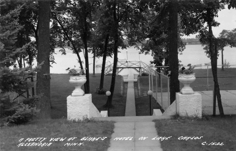 View at Blake Hotel on Lake Carlos, Alexandria, Minnesota, 1940s