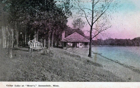 Cedar Lake at Mears, Annandale, Minnesota, 1912
