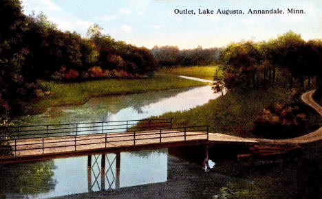 Outlet, Lake Augusta, Annandale, Minnesota, 1910