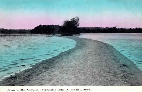 Scene at the Narrow, Clearwater Lake, Annandale, Minnesota, 1910s