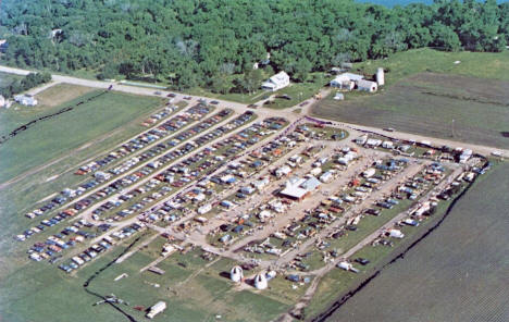 Aerial view, Wright County Swappers Meet, Annandale, Minnesota, 1970s