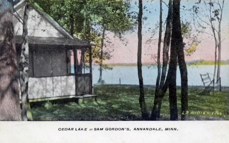 Cedar Lake at Sam Gordon's, Annandale, Minnesota, 1909