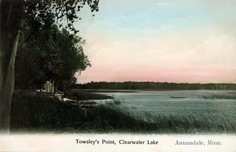 Towsley's Point, Clearwater Lake, Annandale, Minnesota, 1909