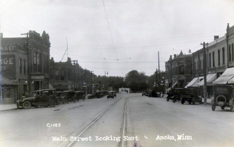Main Street looking east, Anoka, Minnesota, 1920