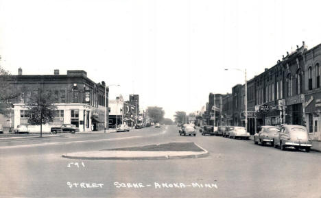 Street scene, Anoka Minnesota, 1940s