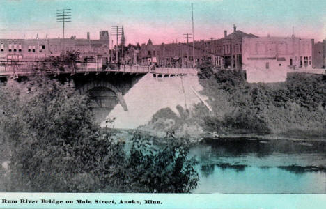 Rum River Bridge on Main Street, Anoka, Minnesota, 1910