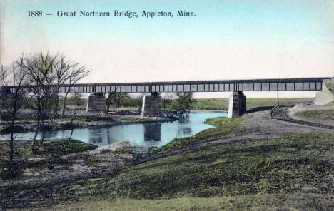 Great Northern bridge, Appleton, Minnesota, 1909