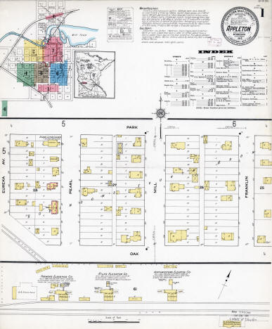 Sanborn Fire Insurance Map from Appleton, Swift County, Minnesota, 1915
